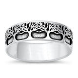 Forest Tree of Life Eternity Wholesale Ring .925 Sterling Silver Band Sizes 5-10