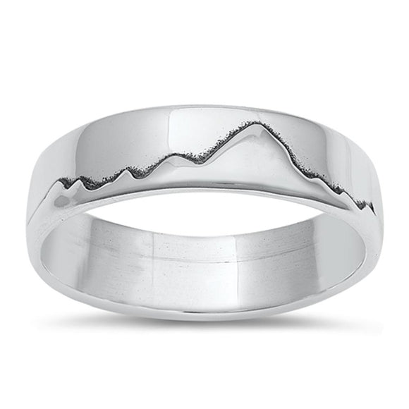 Mountain Nature Outdoor Cute Ring New .925 Sterling Silver Band Sizes 5-10