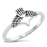 Soaring Eagle Bird Raptor Beautiful Ring .925 Sterling Silver Band Sizes 4-10