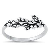 Sterling Silver Leaves Ring