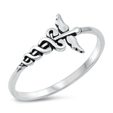 Sterling Silver Caduceus Ring