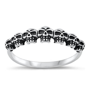 Sterling Silver Skulls Ring