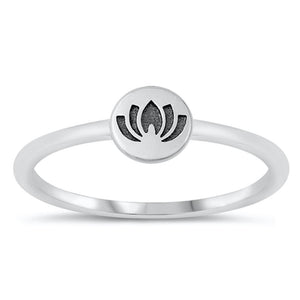 Sterling Silver Lotus Ring