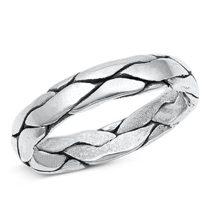 Sterling Silver Snake Skin Band