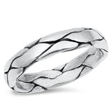 Snake Skin Sterling Silver Ring