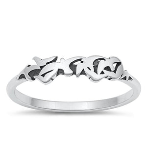 Sterling Silver Flock of Birds Ring