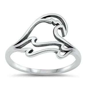 Sterling Silver Wave Ring