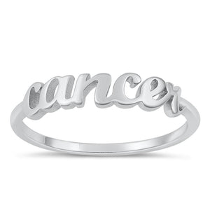 Sterling Silver Cancer Zodiac Ring