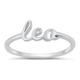 Sterling Silver Leo Zodiac Ring