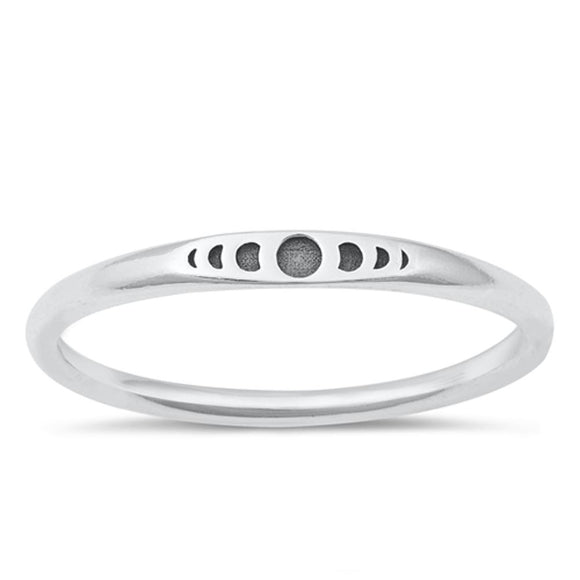 Sterling Silver Moon Phases Ring