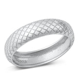 Sterling Silver Tire Tread Ring