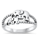 Mama Baby Elephant Bali Wholesale Ring New .925 Sterling Silver Band Sizes 4-10