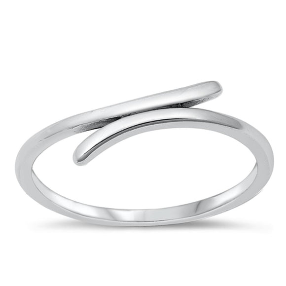 Simple Abstract Fashion Wholesale Ring New .925 Sterling Silver Band Sizes 2-10