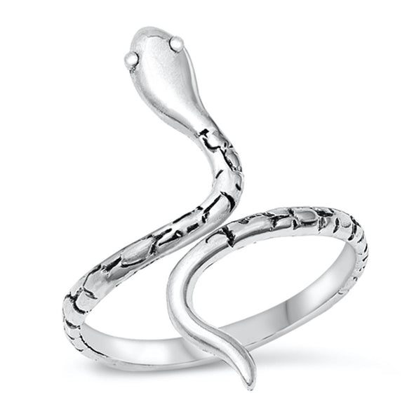 Serpent Snake Vision Fashion Ring New .925 Sterling Silver Band Sizes 4-10