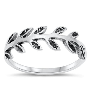 Tree Branch Peach Offering Wholesale Ring .925 Sterling Silver Band Sizes 4-10