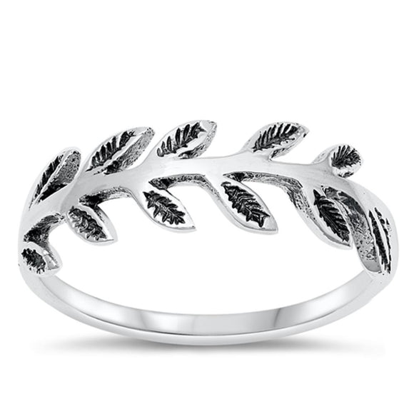 Tree Branch Peach Offering Wholesale Ring .925 Sterling Silver Band Sizes 4-10