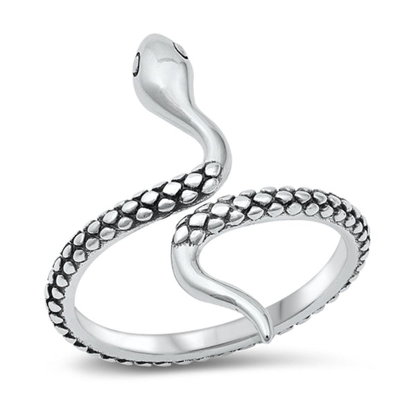 Snake Coral Viper Cute Serpent Ring New .925 Sterling Silver Band Sizes 5-10