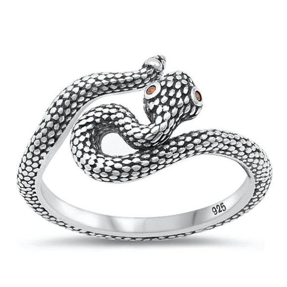 Rattlesnake Viper Polished Healing Ring New .925 Sterling Silver Band Sizes 5-10