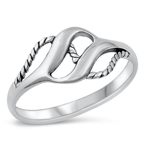 Sterling Silver Wave Ring