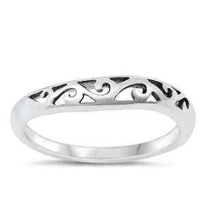 Sterling Silver Vines Ring