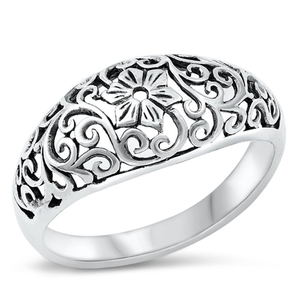 Sterling Silver Flower Ring