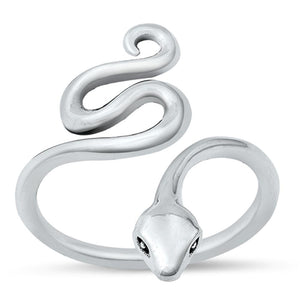 Open Snake Adjustable Classic Ring New .925 Sterling Silver Band Sizes 5-10