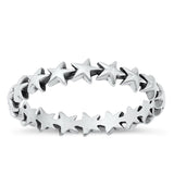 Eternity Star Happiness Beautiful Ring New .925 Sterling Silver Band Sizes 4-10