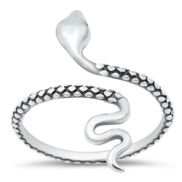 Rattlesnake Serpent Snake  Classic Ring New .925 Sterling Silver Band Sizes 5-10