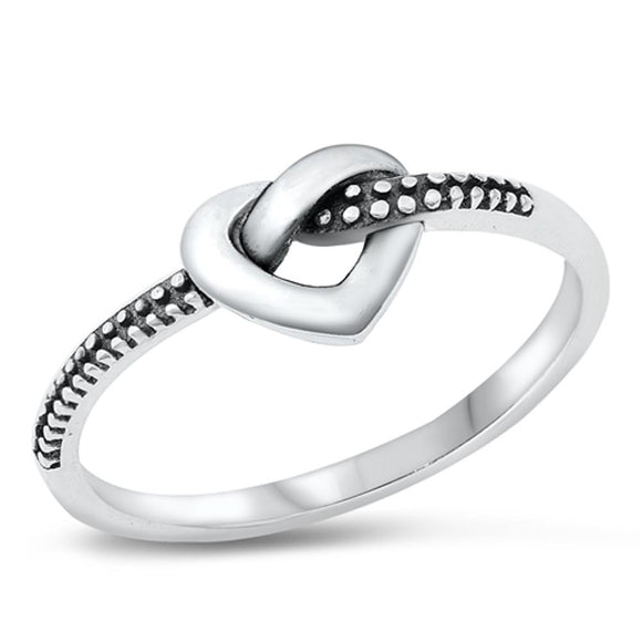 Heart in a Knot Forever Wholesale Ring New .925 Sterling Silver Band Sizes 4-10