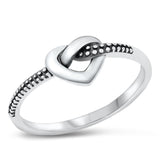 Heart in a Knot Forever Wholesale Ring New .925 Sterling Silver Band Sizes 4-10