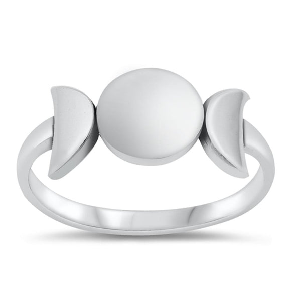 Sterling Silver Moon Phases Ring