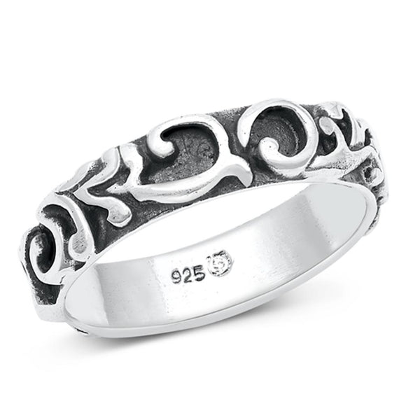 Sterling Silver Bali Swirl Ring