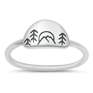 Nature Scene Outdoor Wholesale Ring New .925 Sterling Silver Band Sizes 4-10