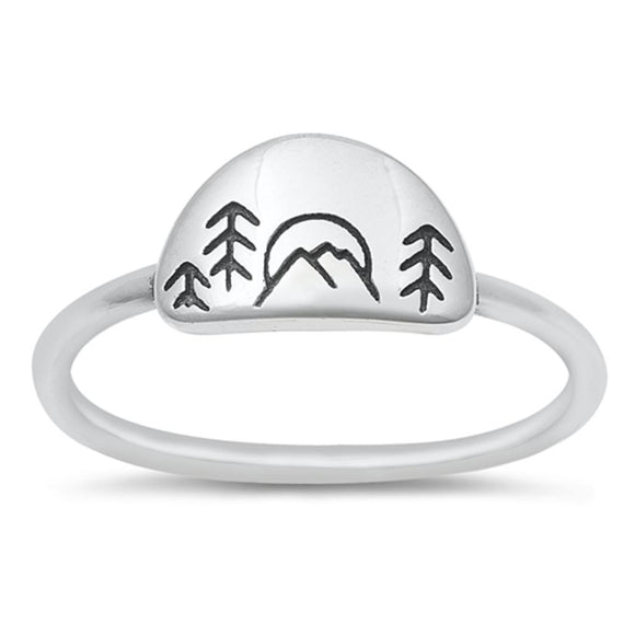 Nature Scene Outdoor Wholesale Ring New .925 Sterling Silver Band Sizes 4-10