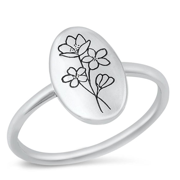 Sterling Silver Flower Ring