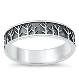 Sterling Silver Trees Ring