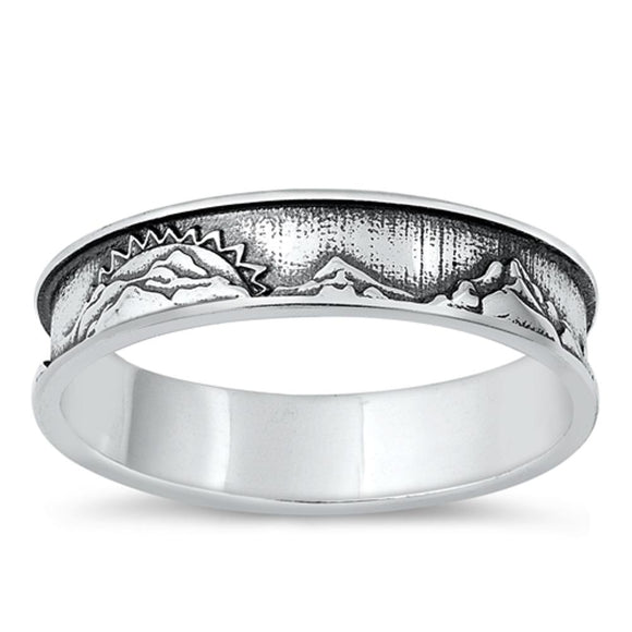 Sterling Silver Mountain Ring