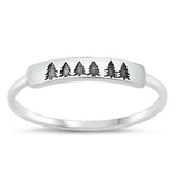 Sterling Silver Trees Ring