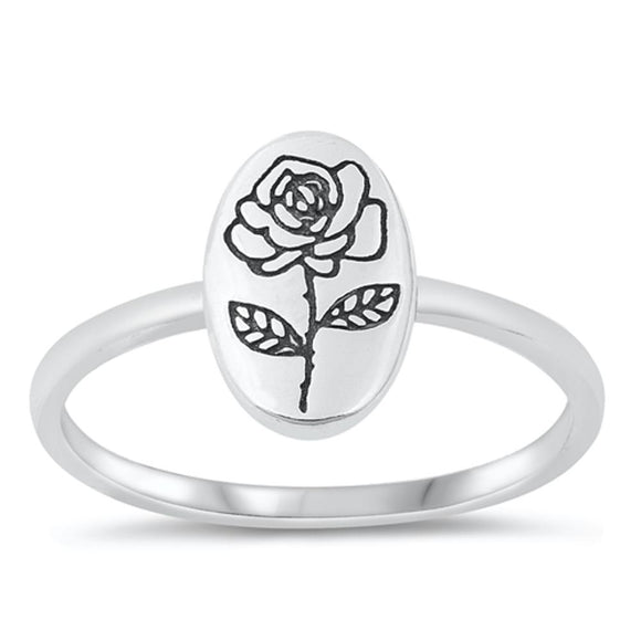 Sterling Silver Rose Ring