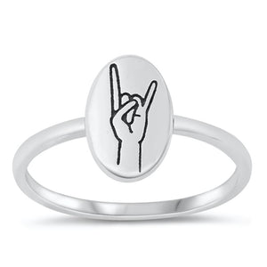 Sterling Silver Rock & Roll Ring