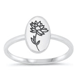 Sterling Silver Flowers Ring