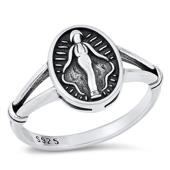 Sterling Silver Virgin Mary Ring