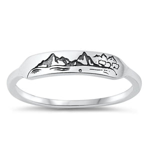 Sterling Silver Mountains Ring