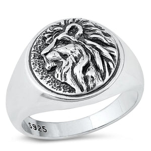 Sterling Silver Lion Ring