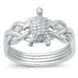 Sterling Silver Turtle Puzzle Ring