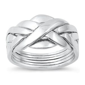 Sterling Silver Puzzle Ring