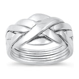 Sterling Silver Puzzle Ring