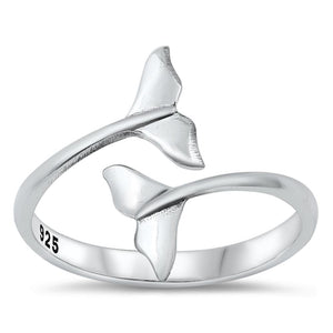 Sterling Silver Whale Tail Ring