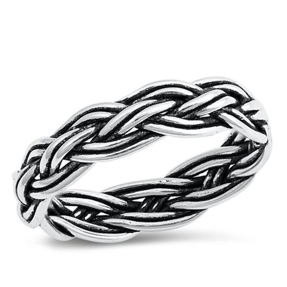 Sterling Silver Basket Weave Ring