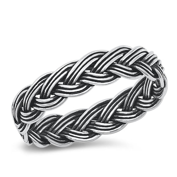 Sterling Silver Braided Band